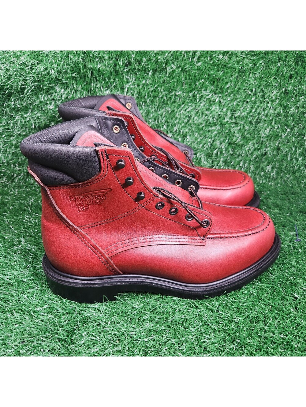 Red Wing 202 SuperSole Leather Work Boots Oxblood Red Men’s 7.5 E2 Wide USA Made